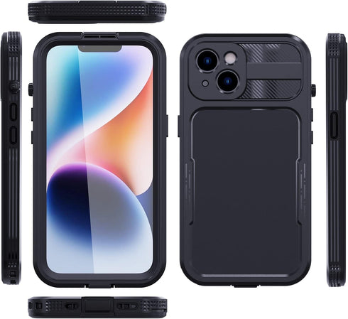 Magnetic for iPhone 14 Plus Waterproof Case Compatible with Mag-Safe Charging,Built-in Screen Protector Military Grade Drop Tested Rugged Shockpro...