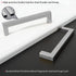 homdiy 5 Pack 3-1/2 Inch Brushed Nickel Cabinet Pulls Square Cabinet Handles - Modern Kitchen Cabinet Handles Stainless Steel Cabinet Hardware for...