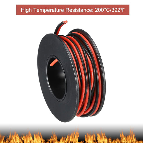 MECCANIXITY 26 Gauge Wire 2 Conductor Parallel Silicone Wire 26AWG Stranded Wire Electrical Wire Tinned Copper Wire Spool 3.0m/10ft for LED Strip ...