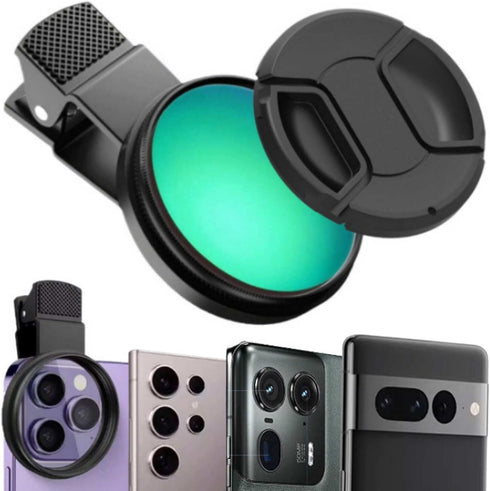 CPL Polarizing Filter for Phone,52mm Camera Lens Filter with Lens Clip Compatible for iPhone 14 Pro Max 13 Pro Max 13 Mini 12 11 X XS Max Samsung ...