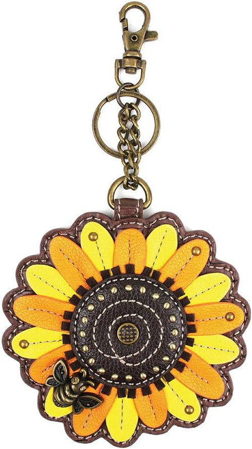 CHALA Plant Life Collection Women's Decorative Key Fob/Coin Purse Accessory (Sunflower)...