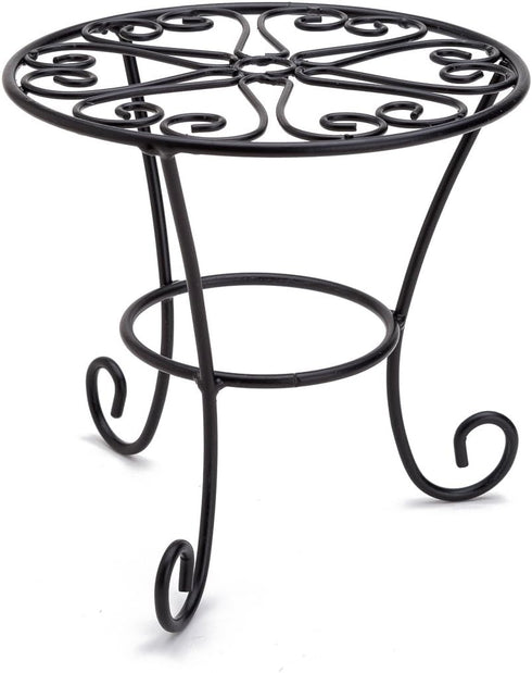 THY COLLECTIBLES Metal Potted Plant Stands Rust Proof Iron Art Flower Pot Holder Rack Steel Short Planter Supports Trivet Floor Garden Pots Contai...