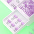 Purple Binder Clips and Paper Clips Push Pins Tacks Sets, Total 72 PCS Assorted Sizes Office Supplies Set for Women, Student, School, Home & Desk ...