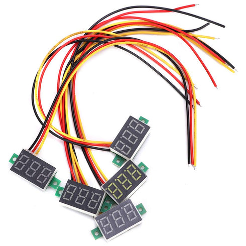 5pcs Mini Digital DC Voltmeter 0.36 Inch 3-Wire DC 0-100V LED Voltage Tester Meter 5 Colours,Voltmeter...