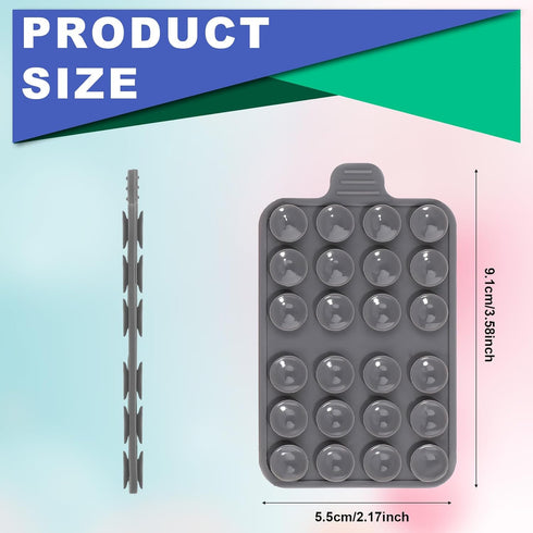 1pc Double-Faced Suction Cup Phone Mount, Silicone Suction Phone Case Sticky Phone Grip Hands-Free Silicone Phone Holder for iPhone & Android for ...