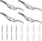 4 Pcs Hook for Blinds Cord,Zinc Alloy Blind Cord Holder with Screws Blind Cord Safety Rope Cleat Window Rope Cleat Hook Blind Accessories Hooks fo...