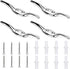 4 Pcs Hook for Blinds Cord,Zinc Alloy Blind Cord Holder with Screws Blind Cord Safety Rope Cleat Window Rope Cleat Hook Blind Accessories Hooks fo...