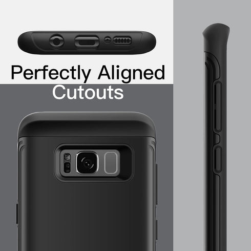 JETech Shockproof Case for Samsung Galaxy S8, Dual Layer Protective Phone Cover with Shock-Absorption (Black)...
