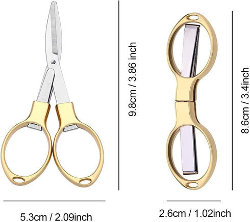 Folding scissors,safe portable scissors,small scissors,mini scissors,tsa scissors?stainless steel telescopic cutter,outdoor fishing home fishing g...
