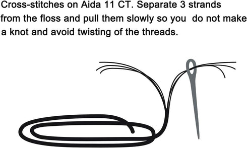 Printed Cross Stitch Kits 11CT 8X8 inch 100% Cotton Holiday Gift DIY Embroidery Starter Kits Easy Patterns Embroidery for Girls Crafts DMC Stamped...