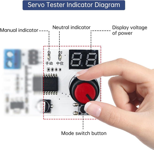 RC Digital Servo Tester 1 Channels Motor Servo Controller Centering Tool with Over-Current Protection & 2 Control Modes for RC Car Airplane Robots...