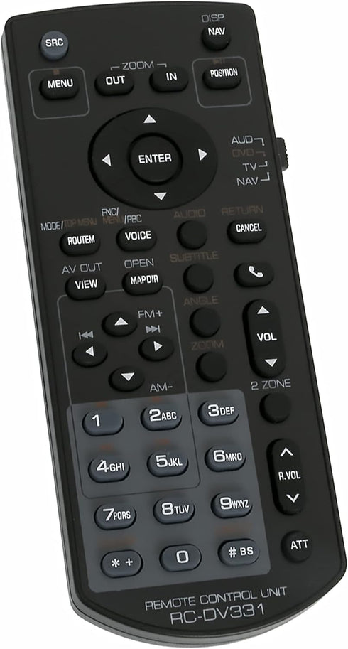 New RC-DV331 KNA-RCDV331 Replace Remote fit for Kenwood Multimedia Monitor DNX6460BT DNX6020EX DDX616 DNX6160 DDX6046BT DDX516 DNX5160 KVT-516 KVT...