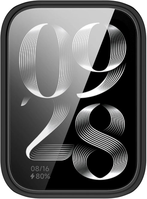 Compatible with Xiaomi Smart Band 8 Pro TPU Protective Case Cover, Smartwatch Protective Case Cover Shell Soft and Durable(Black)...