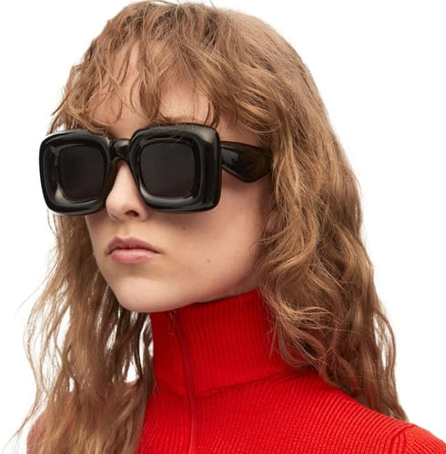 Cute Square Inflated Sunglasses for Women Men Chunky Candy Color Glasses Y2K Hip Hop Punk Shades...