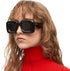 Cute Square Inflated Sunglasses for Women Men Chunky Candy Color Glasses Y2K Hip Hop Punk Shades...