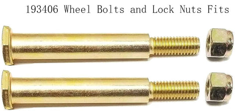 4 Pack Wheel Bolts and Lock Nuts 193406 Fits Cub Cadet Craftsman Husqvarna Replaces 532193406 193406 137644 184219 532137644 738-3056 938-3056 739...
