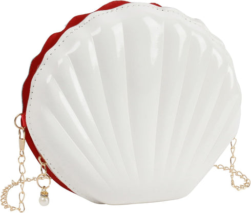 Van Caro Womens Glitter PU Leather Shell Pearl Cross-body Shoulder Bags Purse...