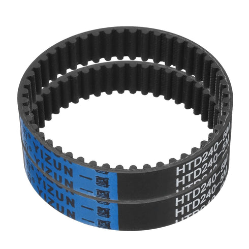 uxcell 2pcs HTD-5M Rubber Timing Belt 48 Teeth, 240mm Pitch Length x 15mm Width x 3.6mm Height, Closed Loop Pulley Timing Belt...