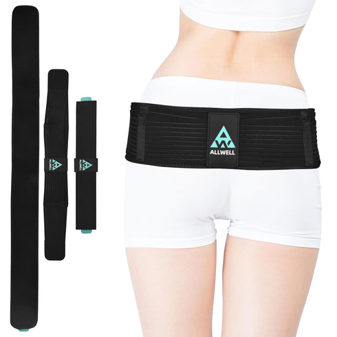 ALLWELL Sacroiliac Si Belt for Women and Men, Sciatica Ease, 3 IN 1 Back Brace for lower Back Support, Pelvis Lumbar Hip Pain Relief...