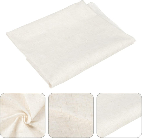 Uonlytech Lamp Shade Linen Pre-cut Round Craft Diy Making Cover Lampshade Material Fabric Floor Styrene Light Shade Cloth Desks White for Re Repla...