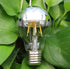 A60 Half Chrome Light Bulbs 3Pack 4 Watts(40W Equivalent) E27 Base LED Filament Vintage Edison Bulb with Mirror Half Chrome Silver Bulbs for Bathr...