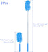 2 Pack Chenille Cleaning Duster - 11 to 31 Inch Extendable Removable Brush, Apply to Furniture/Sofa/Display Box/Photo Albums (Blue)...