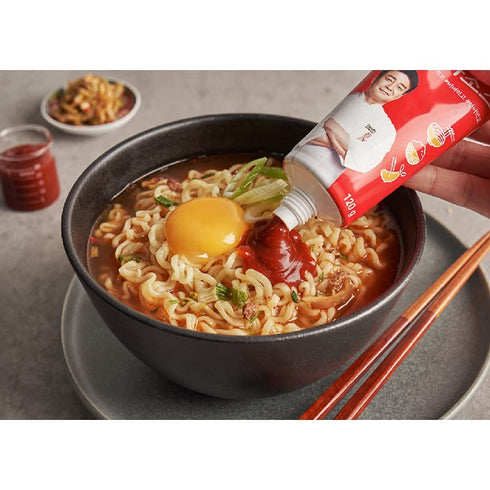 Baek Jong Won Mala Hot sauce 120g (4.87oz) Spicy Sichuan Sauce for noodles, BBQ, Asian Cooking by Korean Chief Paik...