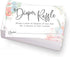 Canopy Street Pastel Watercolor Floral Diaper Raffle Tickets / 50 Baby Shower Sprinkle Game Drawing Cards / 2" x 3.5" Gender Reveal Party Activity...