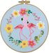 Esffaci Embroidery Starter Kit for Adult Beginner with Flamingos Love Flower Pattern Stamped Cross Stitch Set with Embroidery Cloth Hoop Needle Th...