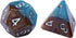 Gate Keeper Games and Dice: Halfsies Dice: Earth Elemental - 7pc Set, Cerulean Blue & Brown, Pearlescent Swirl, 7 Resin Dice for Role Playing Game...