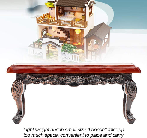 1:12 Miniature Doll Furniture,Miniature Simulated Coffee Table with Relief Mini Model Toy Dollhouse Accessories for Doll House Toy Home Decoration...