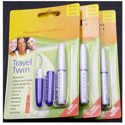Portable dental picks, Teeth Stain Remover, Mini Travel Plaque and Tartar Remover with chain Mini Stain Eraser Dental Tooth cleaning tools, Interd...