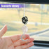 Hanging Car Charm, Crystal Car Hanging Ornament, Car Interior Rear View Mirror Charm, Dangling Moon & Healing Crystal Accessories, Handmade Car Re...