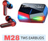 M28 Wireless Earbuds TWS Bluetooth 5.1 Earphones Touch Control Headphones Microphone Mirror Screen LED Display HD Sound & Stable Connection......