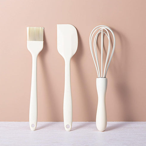Silicone Spatula Set Food Grade with Pastry Brush and Whisk, Nonstick Cookware High Heat Resistant Seamless Design Kitchen Spatulas for Cooking, B...