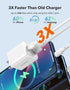 USB C Wall Charger,THREEKEY 33W Dual USB Port Charger Block, Type C Charger Fast Charging Power Adapter Compatible with iPhone 16/15/14/13/12/, iP...