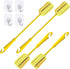 4PCS Yellow Soft Sponge Bottle Cleaning Brush Plastic Handle Cup Brush Scrubber Washing Brush vase Bottle Pot Cleaner?2 Size 10”15”?...
