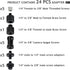 24 Pcs Camera Screw Adapter 1/4 to 1/4 and 1/4 to 3/8 Tripod Mount Converter Set for Camera Mount, Monopod, Ballhead, Flash Light Stand Frgyee...