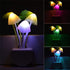 Smart Dusk to Dawn Sensor Led Night Light, 0.6W Multi-Color Changing Plug-in Mushroom Dream Bed Nightlight, Funny Energy Efficient Wall Lamp Flowe...