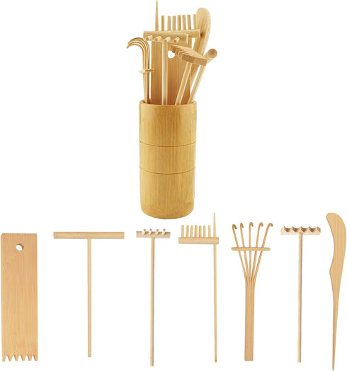 7Pcs Mini Zen Garden Rakes, Zen sand garden rake set, mini Zen garden tools and accessories for Home Gift Garden Decor Serenity and Spiritual Medi...