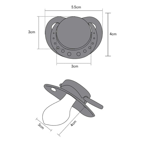 Littleforbig Smallshield Adult Sized Pacifier Black...