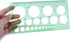 BronaGrand 3pcs Circle Stencils Oval Stationery Template Plastic Measuring Templates Geometric Rulers Set for Drafting, Drawing(Clear Green)...