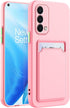 for OnePlus Nord N200 5G Case, N200 Phone Case with Minimalist Credit Card Holder Slot TPU Soft TPU Silicone Scratch-Resistant Card Slot Wallet Ca...