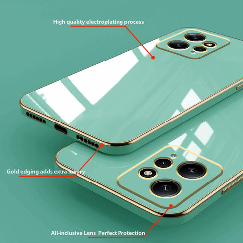 Compatible with Redmi Note 12 4G Case Silicone Pink, Plating Xiaomi Redmi Note 12 4G Phone Case Shockproof Thin and Soft Cover (Green)......
