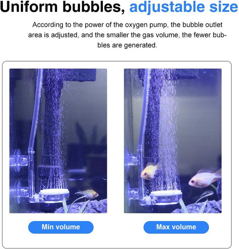 UPETTOOLS Aquarium Air Stone Fish Tank Nano Bubble Stone Kit with Control Valve Quiet Super-High Dissolved Oxygen Diffuser Makes Super Tiny Bubble...
