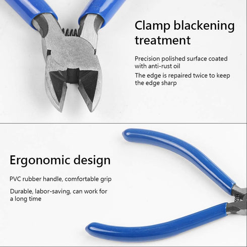 Long Nose Plier and Circlip Plier Set HANDSKIT Micro Wire Cutter Shear Long Needle Nose Cutting Pliers Repair Tool for Electronics,Wires,Jewelry,D...