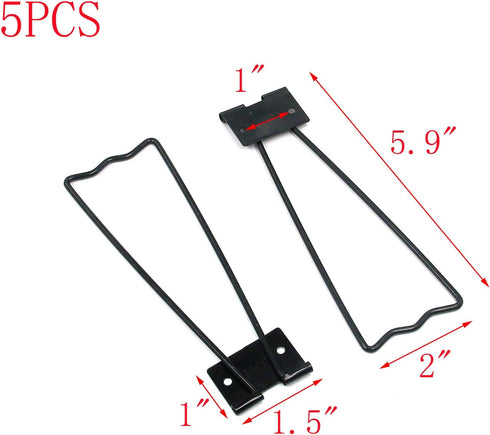 MY MIRONEY 5-Pack Adhesive Metal Easel Stand for Picture Frames - Tabletop Display Stand for Photo, Art, Painting, Black...