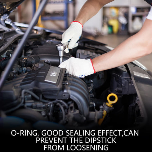 Engine Oil Dipstick, Oil Level Indicator for Car, Dip Stick for Checking Oil Fluid, Replacement OEM# CJ5Z-6750-A, Compatible with Many Vehicle Mod...