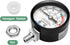 MEASUREMAN Black Steel Pressure Cooker Gauge, Pressure Canner Gauge, Steam Pressure Gauge, 2" Dial, Lower Mount, Including Hexagon Gasket and Nut...