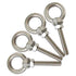 M8 Shoulder Eye Bolt, 4pack Stainless Steel Eye Bolts 5/16" Heavy Duty Screw Bolt Accessories Include Nuts and Washer(Thread Length 50mm)...